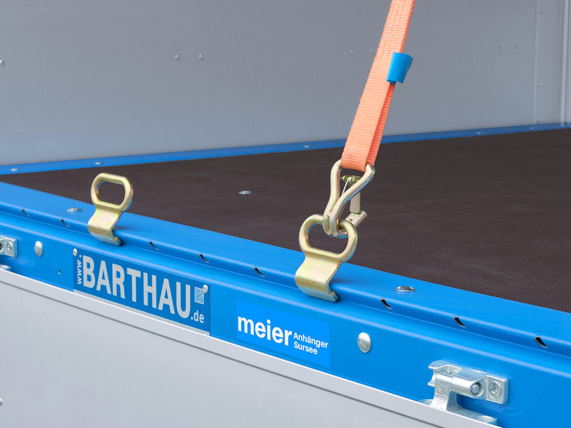 Barthau Anhänger Typ ETK, kippbar, tiefe Ladehöhe, mit Plane