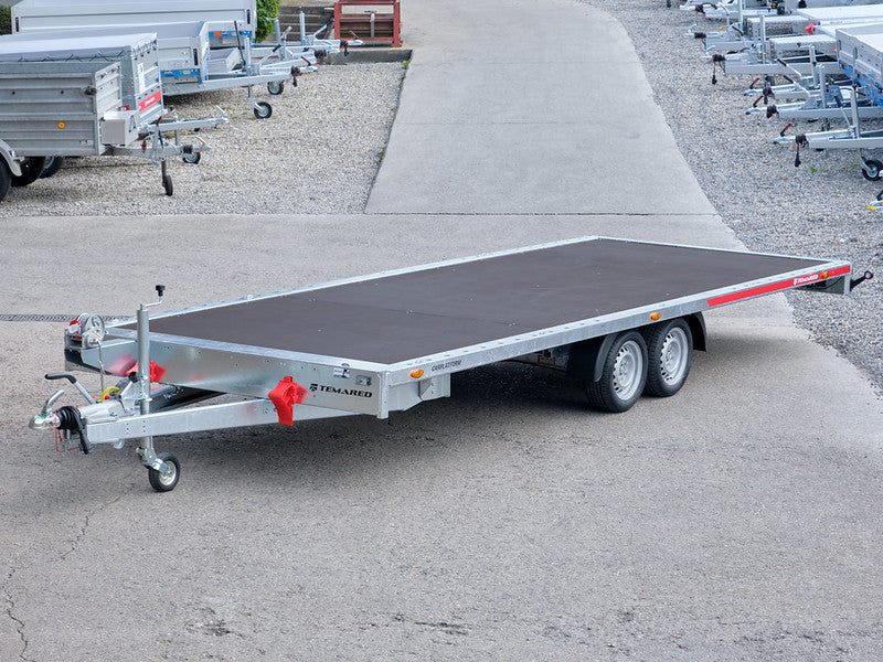 Remorque plateau Tandem Temared 3500 kg, 5,9 mètres de long