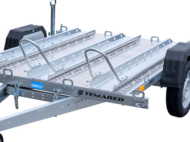 Temared Motorradtransporter Typ MOTO, 750 kg, mit Stützen, ungebremst