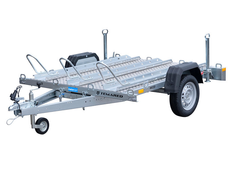 Temared Motorradtransporter Typ MOTO, 750 kg, mit Stützen, ungebremst