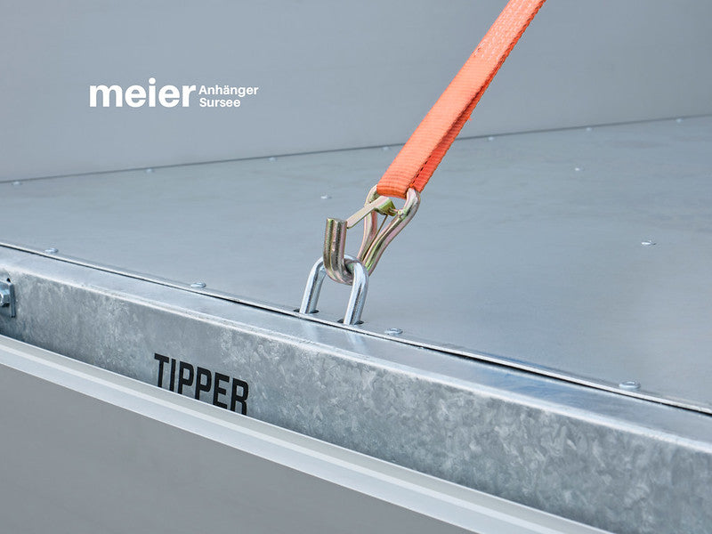 Temared Anhänger Typ ELEKTRO-RÜCKWÄRTS-KIPPER, einachsig, mit Gitter