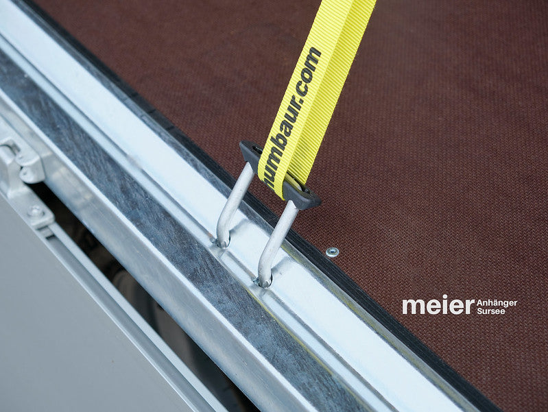 Angebot - Humbaur Anhänger Typ HN, Zweiachs Hochlader, Tiefe Ladehöhe, mit Planengestell montiert - Meier Anhänger AG