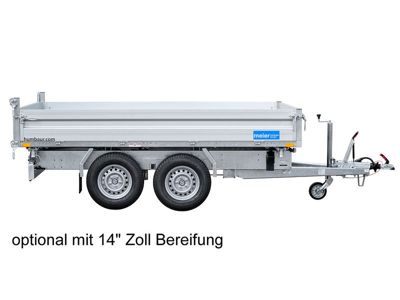 Humbaur Dreiseitenkipper Typ HTK, 2000 bis 3500 kg, Bordwände aus Alu - Meier Anhänger AG